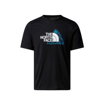 Tricou cu imprimeu logo Mountain Foundation - Gri