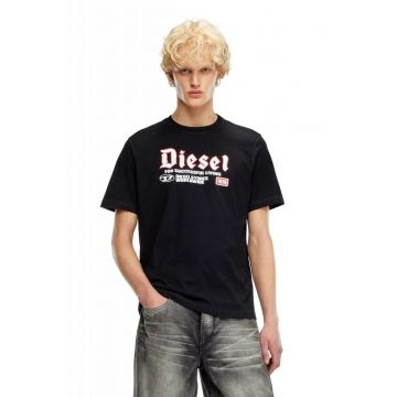 Tricou cu imprimeu logo - Negru