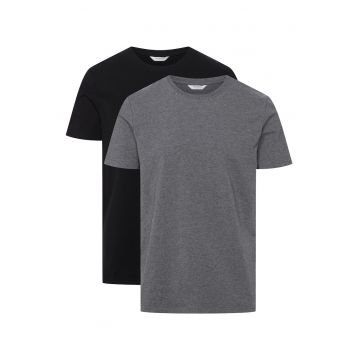 Tricou cu maneca scurta Move  set de 2 perechi Negru - gri