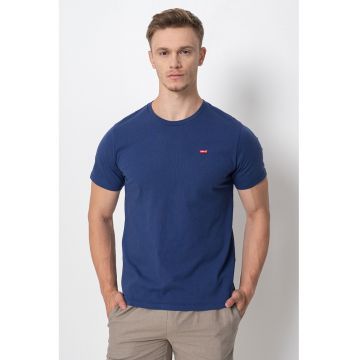 Tricou de bumbac cu dungi Original Housemark - Albastru indigo