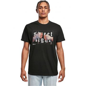 Tricou din bumbac cu imprimeu grafic - Maro inchis/Negru/Alb optic