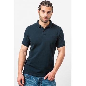 Tricou polo din bumbac pique Classic - Albastru ultramarin