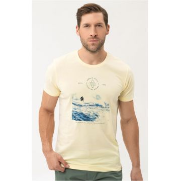 Tricou  T-Board pentru barbati galben - surfing