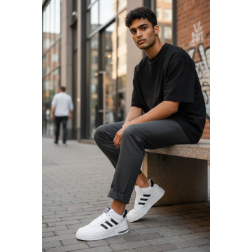 Adidasi barbati albi premium M288 N9-2