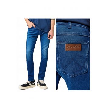 Blugi Barbati -  Bryson - Slim Fit - Talie Medie - Fermoar - Lungi - 5 Buzunare - Bumbac - W30-L34 US - Albastru