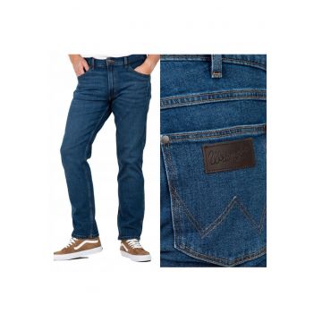 Blugi Barbati -  Greensboro - Straight Fit - Talie Joasa - Fermoar - Lungi - 5 Buzunare - Bumbac - W31-L32 US - Albastru