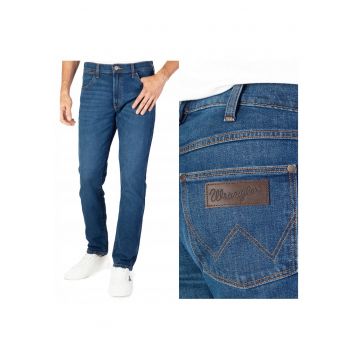 Blugi Barbati -  Larston - Skinny Fit - Talie Joasa - Fermoar - Lungi - 5 Buzunare - Bumbac - Albastru - Albastru