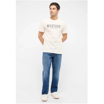 Blugi Barbati -  Straight - Straight Fit - Talie Medie - Fermoar - Lungi - 5 Buzunare - Bumbac - Albastru - Albastru