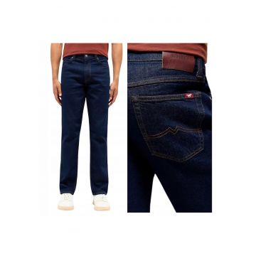 Blugi Barbati -  Tramper Straight - Straight Fit - Talie Medie - Fermoar - Lungi - 5 Buzunare - Bumbac - W32-L32 US - Albastru