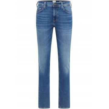 Blugi Barbati -  Vegas Slim - Slim Fit - Talie Medie - Lungi - Fermoar - 5 Buzunare - Bumbac - W34-L32 US - Albastru