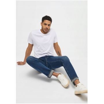 Blugi Barbati -  Washington - Slim Fit - Talie Medie - Fermoar - Lugngi - 5 Buzunare - Bumbac - W33 L30 - Albastru - Albastru