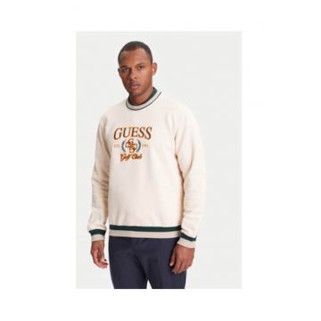 Bluza din amestec de bumbac cu logo frontal si terminatii striate