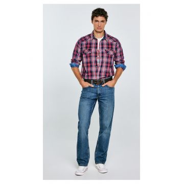 Camasa din bumbac cu model in carouri