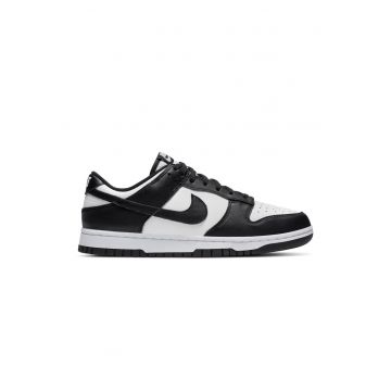 Dunk Low  Piele intoarsa - Alb/Negru - Negru