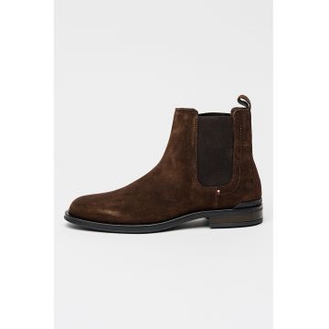 Ghete Chelsea de piele intoarsa Corporate - Maro