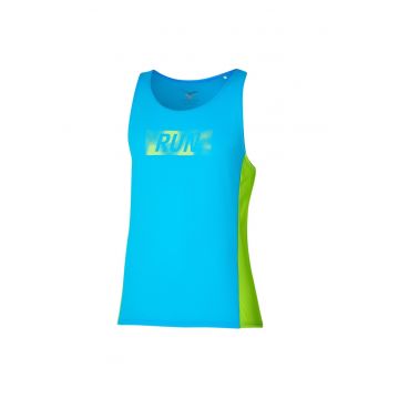 Maiou alergare barbati  DryAeroFlow Graphic SS 2024 - Verde/Albastru