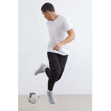 Pantalomi de trening cargo cu snur - Negru