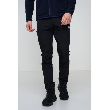 Pantaloni slim fit cu buzunare cu fermoar - pentru drumetii Ducan - Negru