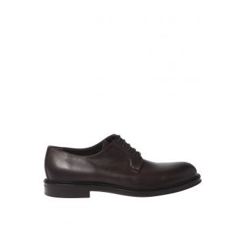 Pantofi oxford din piele - Maro
