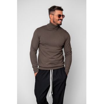 Pulover cu guler inalt Brown 19869 - Maro