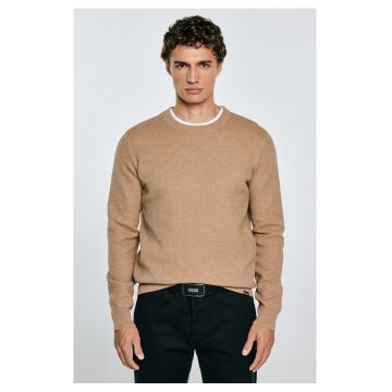 Pulover uni din amestec de bumbac -