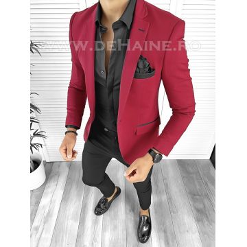 Sacou barbati slim fit rosu B8301 P18-3.2