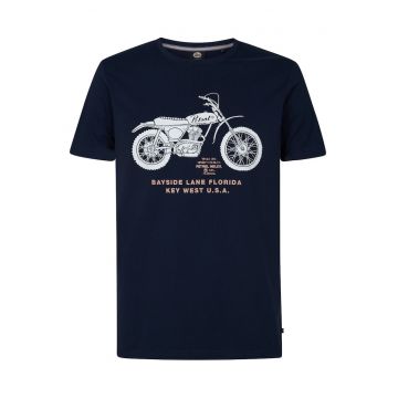 Tricou barbati -  bleumarin - 100% bumbac organic