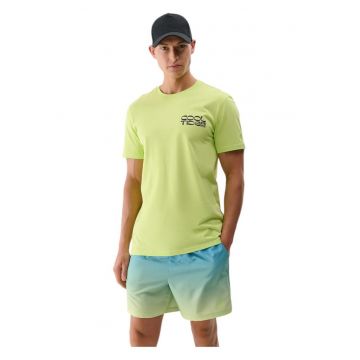 Tricou barbati  croiala regulata - decolteu rotund - bumbac - galben