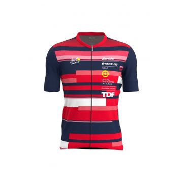 Tricou ciclism barbati  Aigle Tour De France - Rosu/Albastru inchis