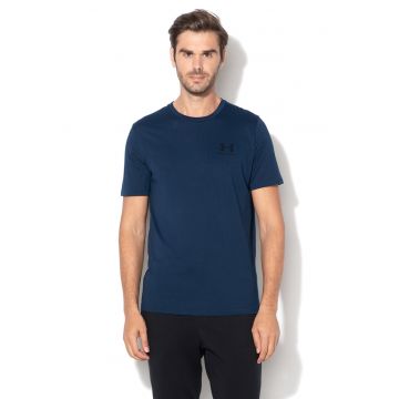 Tricou cu decolteu rotund - pentru fitness Sportstyle - Bleumarin