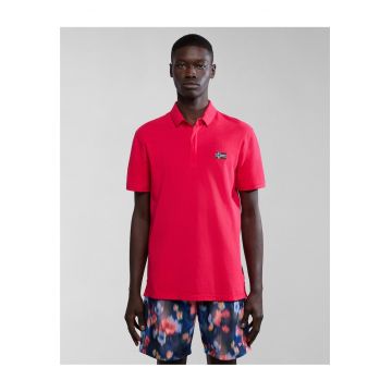 Tricou polo din bumbac cu aplicatie logo Ebea