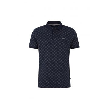 Tricou polo din material pique Paigam - Albastru inchis