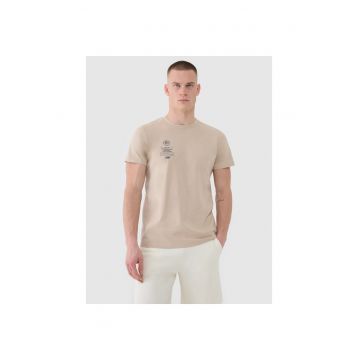 Tricou sport barbati  bej - bumbac -imprimeu - Bej