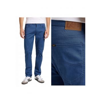 Blugi Barbati -  Daren Zip Fly - Straight Fit - Talie Joasa - Fermoar - Lungi - 5 Buzunare - Bumbac - W38-L32 US - Albastru