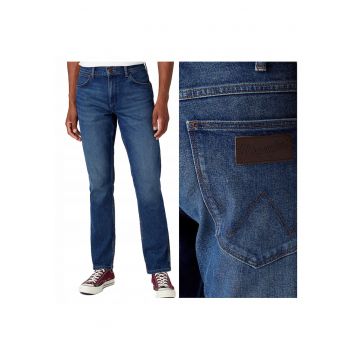 Blugi Barbati -  Greensboro - Straight Fit - Talie Medie - Fermoar - Lungi - 5 Buzunare - Bumbac - W31-L30 US - Albastru