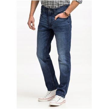 Blugi Barbati -  Washington - Straight Fit - Talie Medie - Fermoar - Lungi - 5 Buzunare - Bumbac - W36-L32 US - Albastru