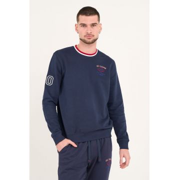Bluza de trening reular fit de bumbac - Bleumarin