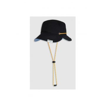 bucket unisex -  100% bumbac - model reversibil - albastru