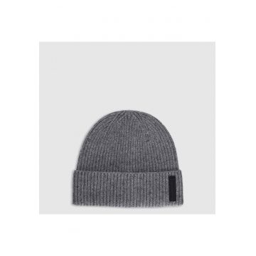 Caciula beanie barbati -  gri - M - 100% lana