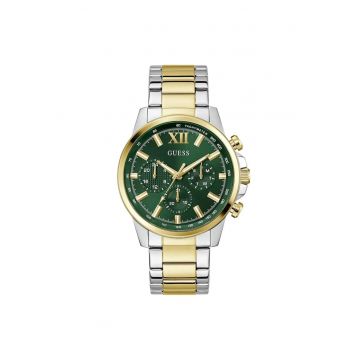 Ceas barbatesc  GW0900G5 - Quartz - 46mm - verde - curea din otel auriu - 5ATM