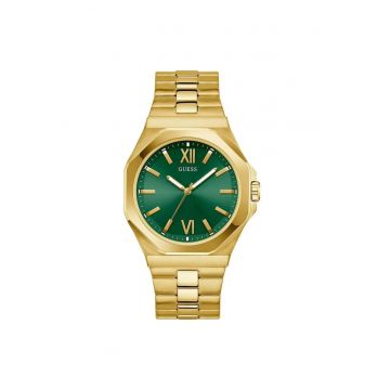 Ceas barbatesc  model GW0849G2 - quartz - 44mm - verde - curea din otel aurie
