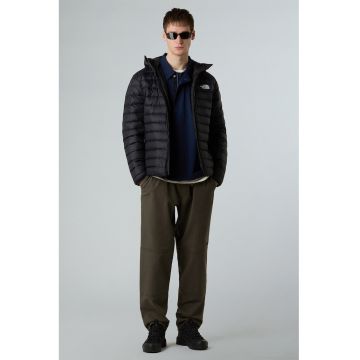 Geaca cu umplutura de puf si gluga Classic - Negru