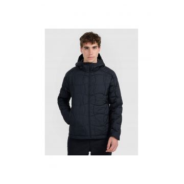 Geaca de trekking barbati -  poliester - neagra