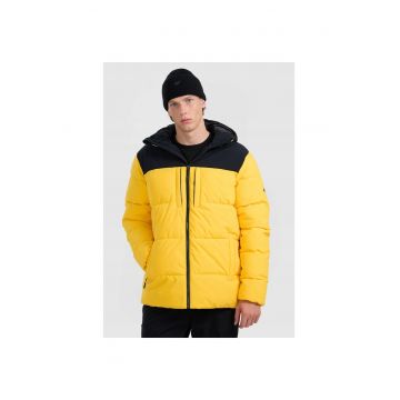 Geaca trekking barbati  poliester - galben/negru