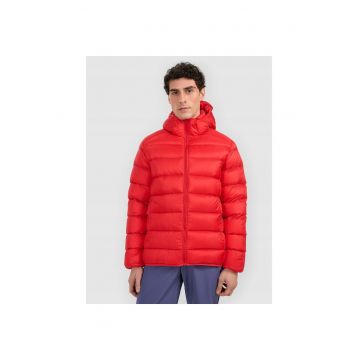 Geaca trekking barbati  poliester - rosu