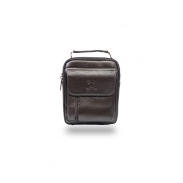 Geanta barbati  Verdes - piele naturala - maro