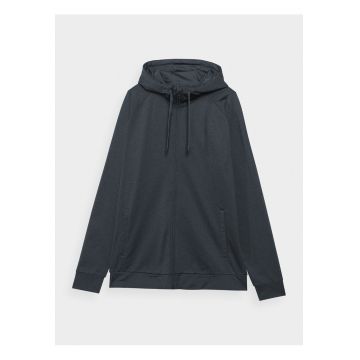 Hanorac Antracit Barbati cu Gluga si Fermoar  Tehnologie 4FDry - Antrenament Multi-Active - Material Sintetic Elastic - Marime XL