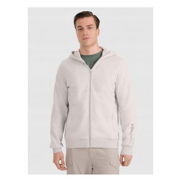 Hanorac barbati  cu fermoar si gluga - gri - bumbac