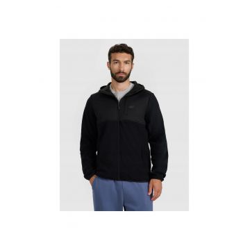 Hanorac sport barbati -  negru - poliester - tehnologie 4FWarm