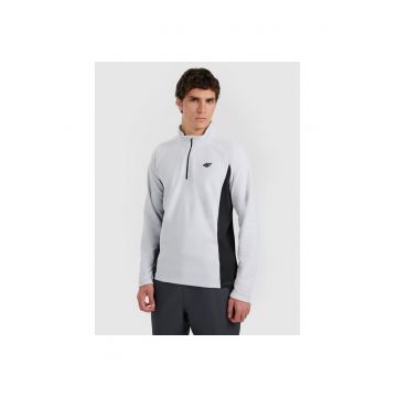 Hanorac sport  fleece - guler inalt - gri - pentru schi